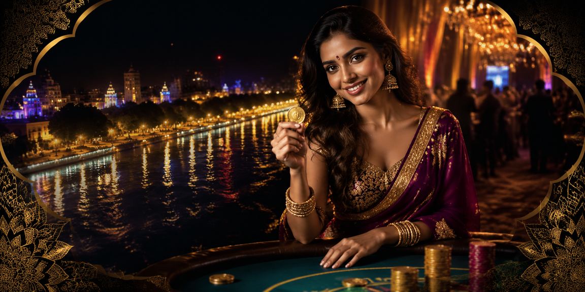 Casino entertainment scene at Ahmedabad riverfront