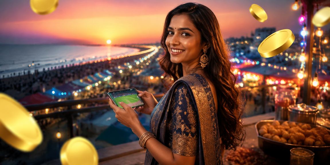 Crowded Indian night market with vibrant cricket betting enthusiasts