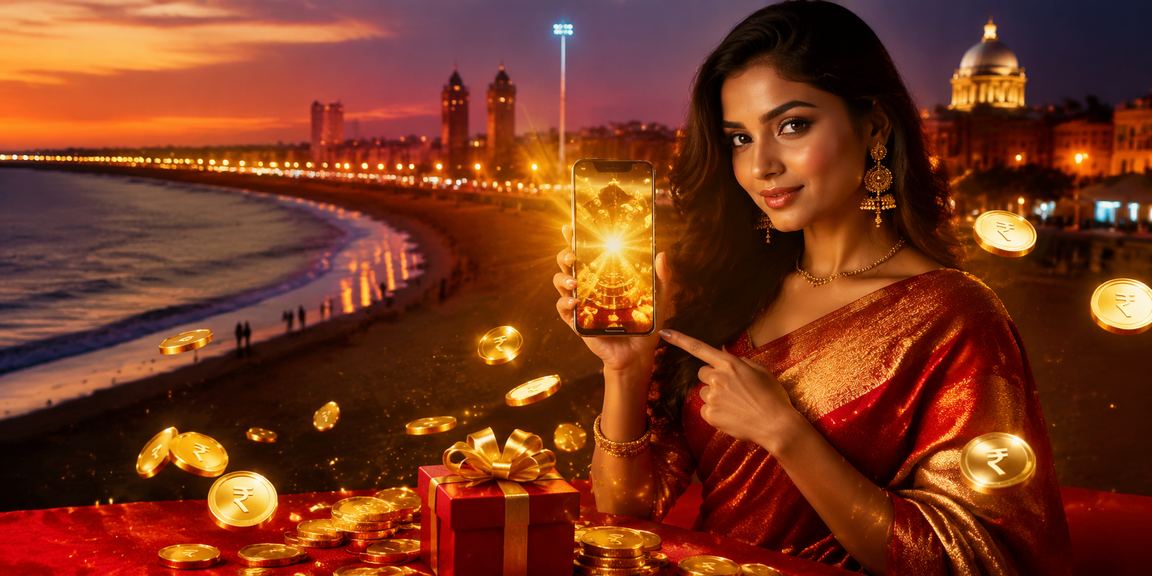 Indian user registering on mobile casino app with bonus