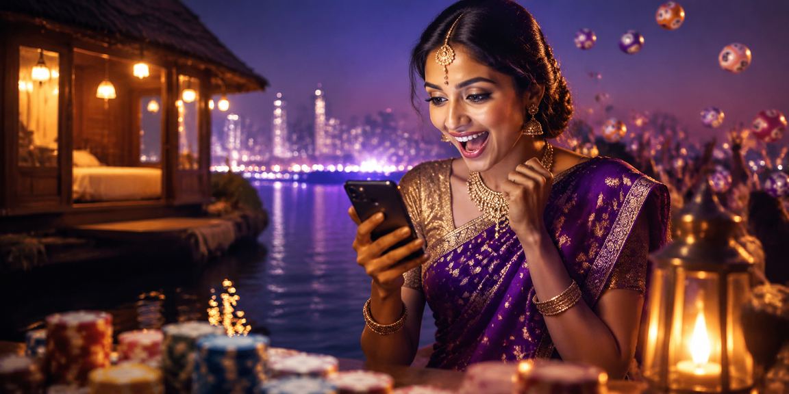 Festive Bollywood themed promotion banner for Teen Patti offers during festival season